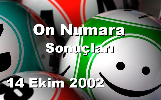 On Numara detay bilgiler 14/10/2002