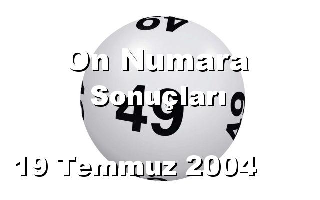 On Numara detay bilgiler 19/07/2004