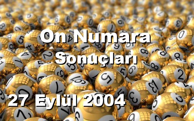 On Numara detay bilgiler 27/09/2004