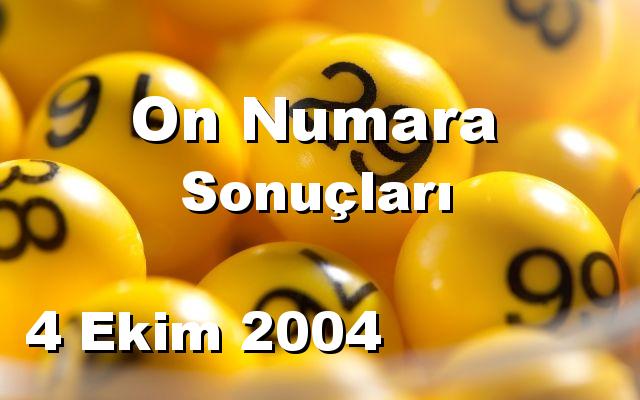 On Numara detay bilgiler 04/10/2004