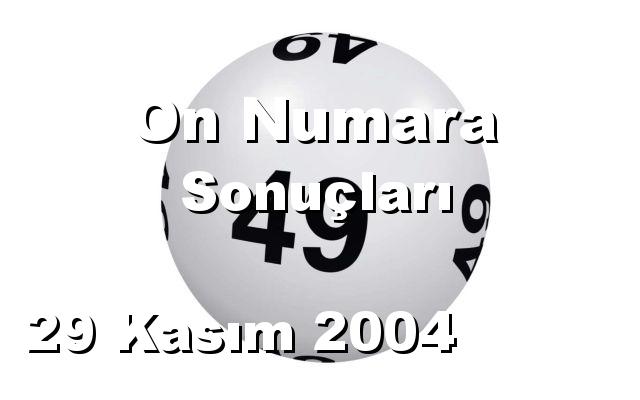 On Numara detay bilgiler 29/11/2004