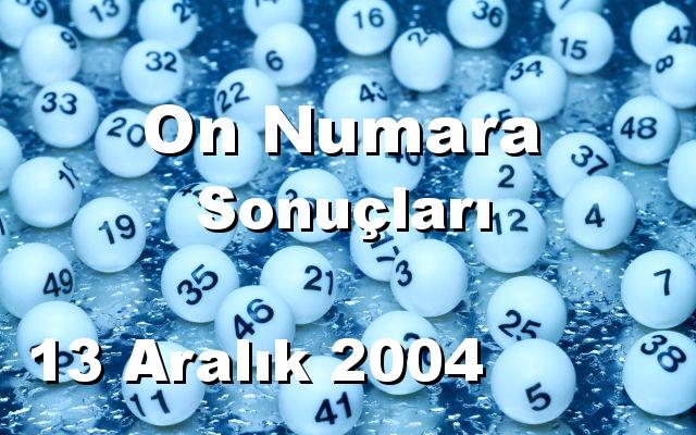 On Numara detay bilgiler 13/12/2004