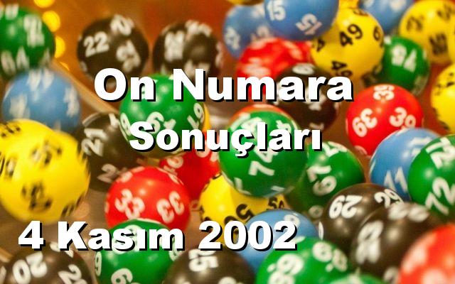 On Numara detay bilgiler 04/11/2002