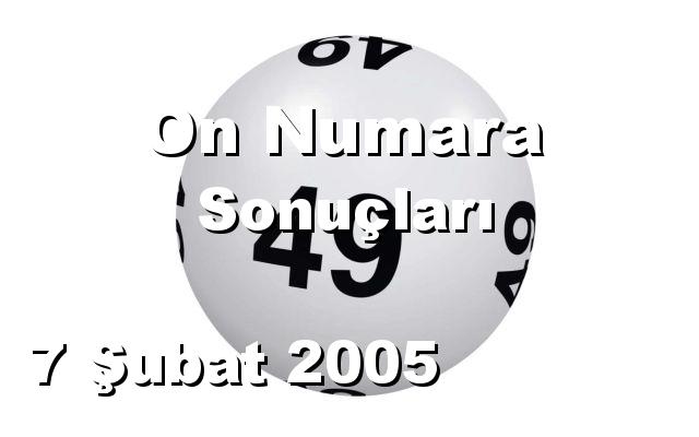 On Numara detay bilgiler 07/02/2005