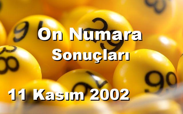 On Numara detay bilgiler 11/11/2002