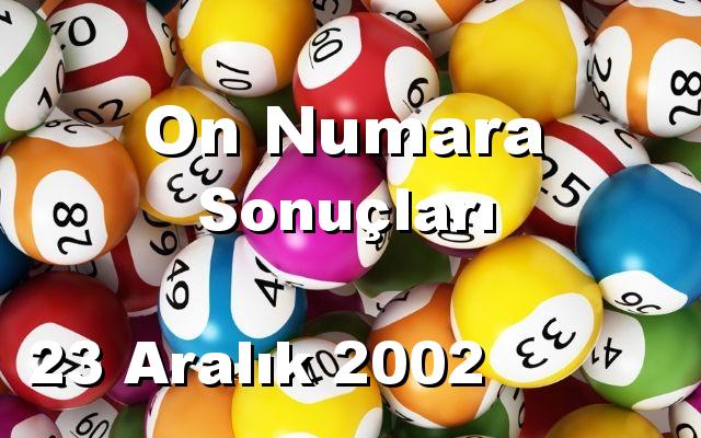 On Numara detay bilgiler 23/12/2002