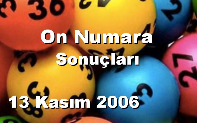 On Numara detay bilgiler 13/11/2006