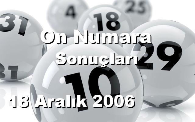 On Numara detay bilgiler 18/12/2006