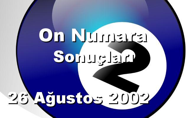 On Numara detay bilgiler 26/08/2002