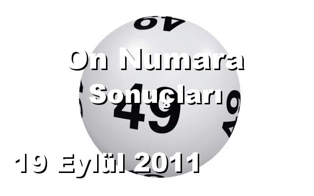 On Numara detay bilgiler 19/09/2011