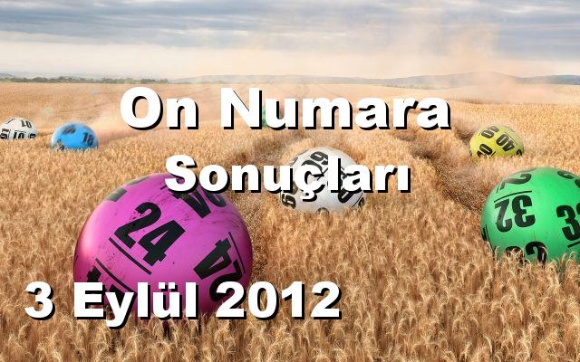 On Numara detay bilgiler 03/09/2012