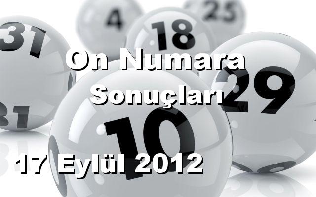 On Numara detay bilgiler 17/09/2012