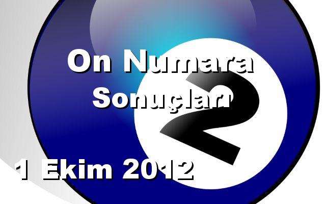 On Numara detay bilgiler 01/10/2012