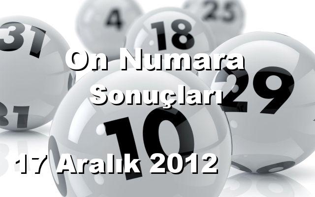 On Numara detay bilgiler 17/12/2012