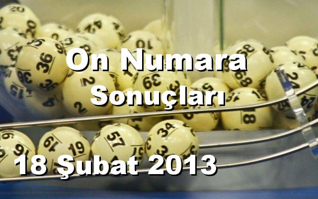 On Numara detay bilgiler 18/02/2013