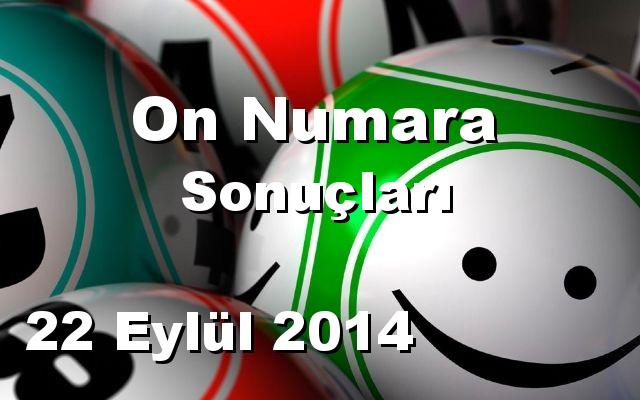 On Numara detay bilgiler 22/09/2014