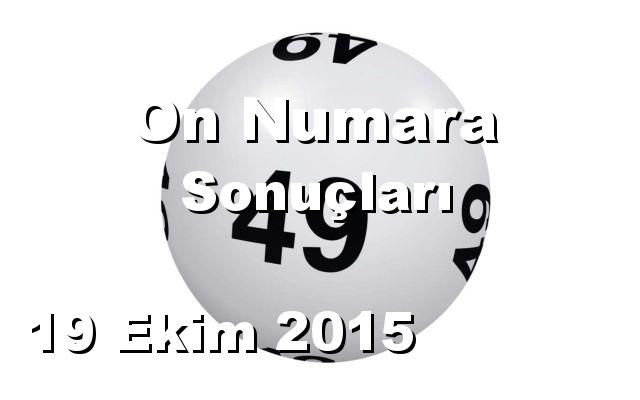 On Numara detay bilgiler 19/10/2015