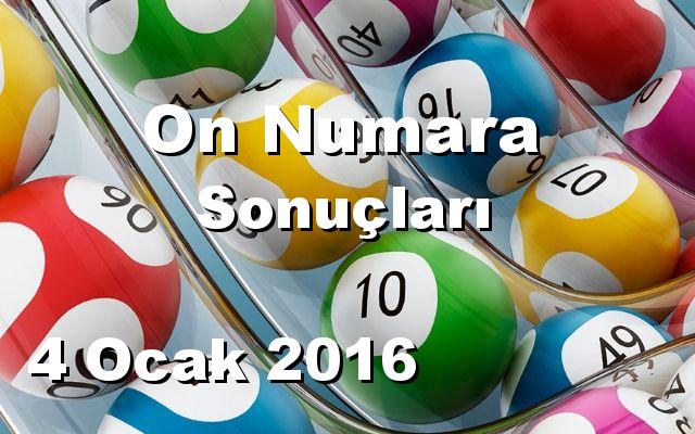 On Numara detay bilgiler 04/01/2016