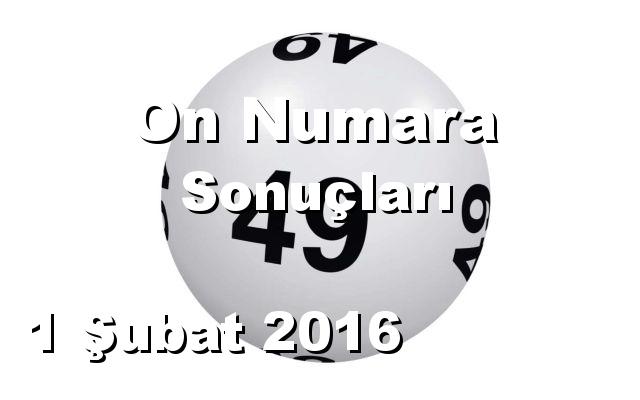 On Numara detay bilgiler 01/02/2016