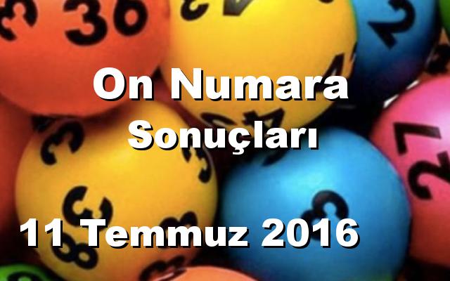 On Numara detay bilgiler 11/07/2016