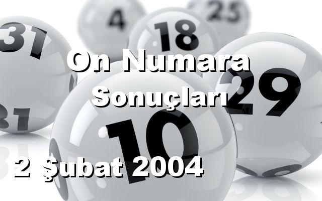 On Numara detay bilgiler 02/02/2004