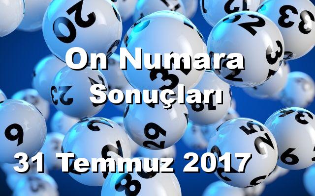 On Numara detay bilgiler 31/07/2017