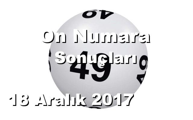 On Numara detay bilgiler 18/12/2017