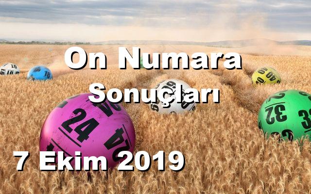 On Numara detay bilgiler 07/10/2019