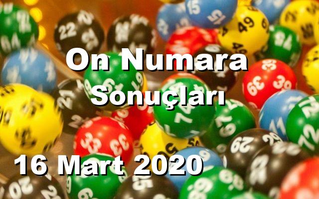 On Numara detay bilgiler 16/03/2020