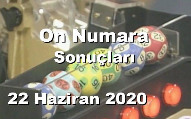 On Numara detay bilgiler 22/06/2020