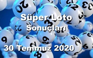 Süper Loto 30 Temmuz 2020