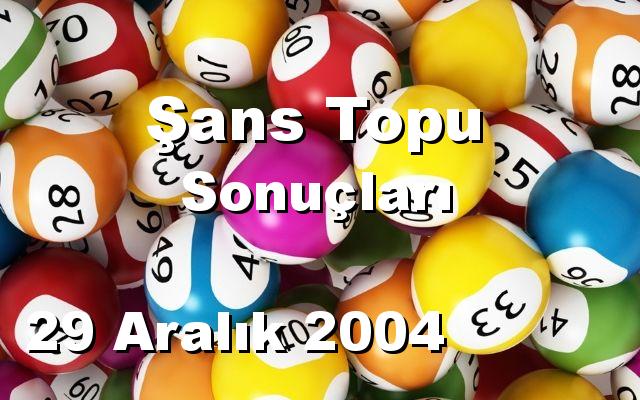 Şans Topu detay bilgiler 29/12/2004