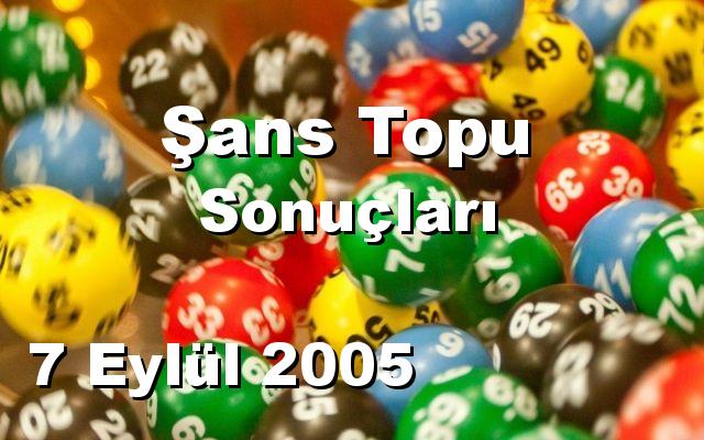 Şans Topu detay bilgiler 07/09/2005