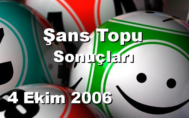 Şans Topu detay bilgiler 04/10/2006