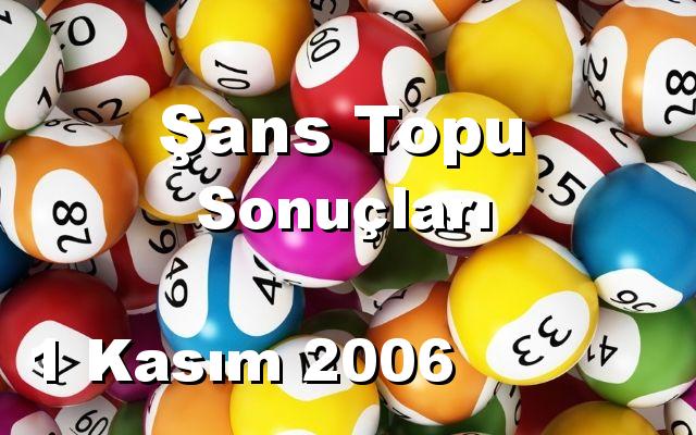 Şans Topu detay bilgiler 01/11/2006