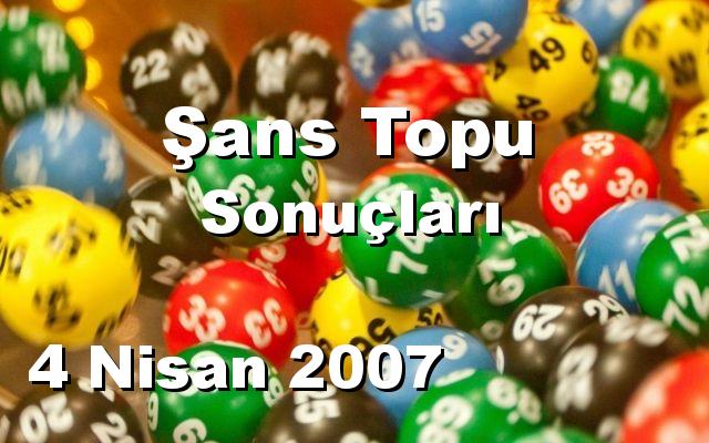 Şans Topu detay bilgiler 04/04/2007