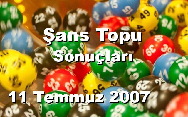 Şans Topu detay bilgiler 11/07/2007