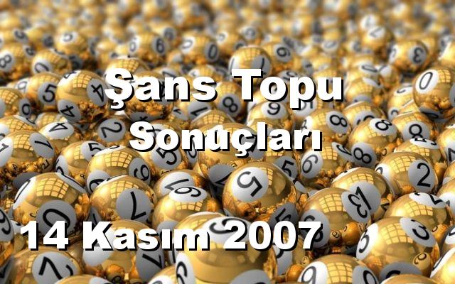 Şans Topu detay bilgiler 14/11/2007