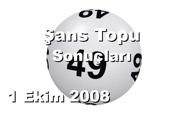 Şans Topu detay bilgiler 01/10/2008