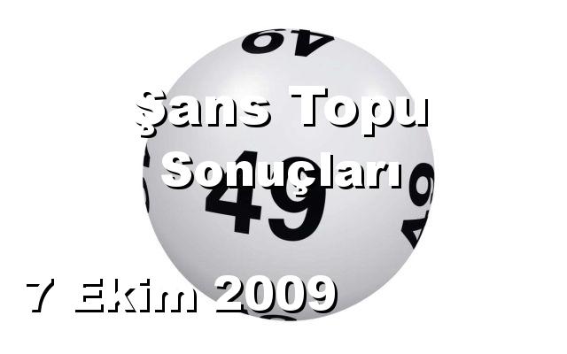 Şans Topu detay bilgiler 07/10/2009