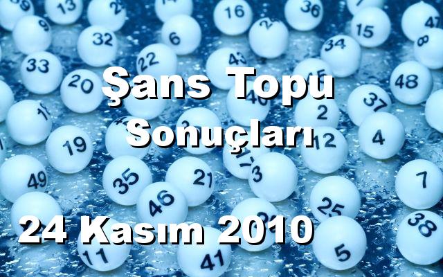 Şans Topu detay bilgiler 24/11/2010