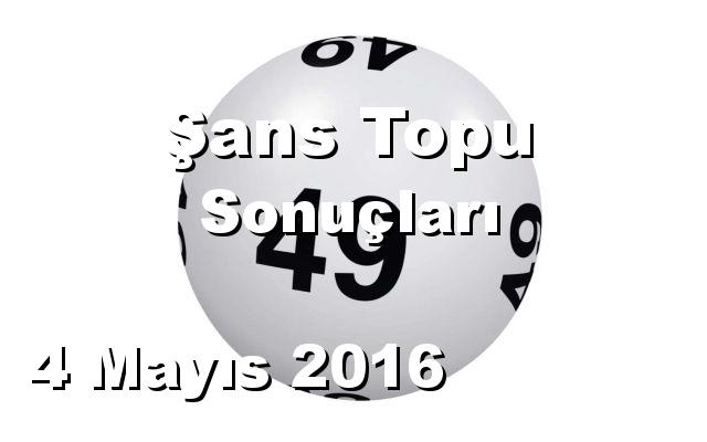 Şans Topu detay bilgiler 04/05/2016