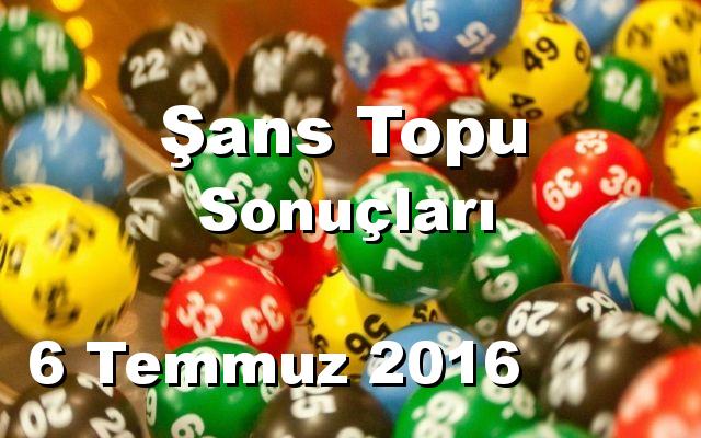 Şans Topu detay bilgiler 06/07/2016