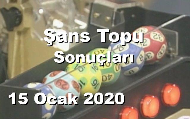 Şans Topu detay bilgiler 15/01/2020