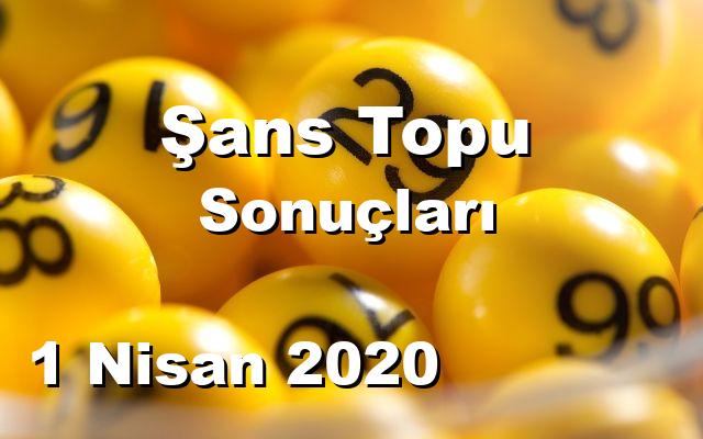 Şans Topu detay bilgiler 01/04/2020