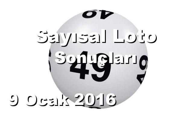 Sayısal Loto detay bilgiler 09/01/2016