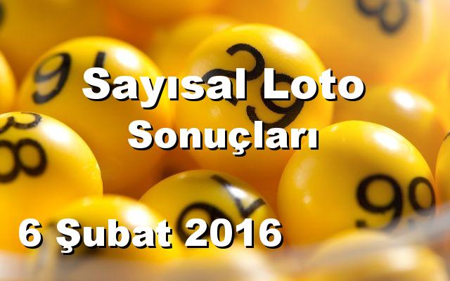 Sayısal Loto detay bilgiler 06/02/2016