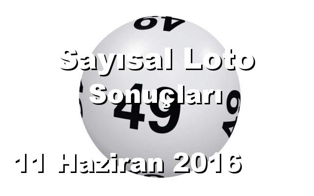 Sayısal Loto detay bilgiler 11/06/2016