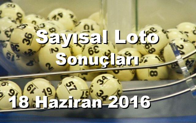 Sayısal Loto detay bilgiler 18/06/2016