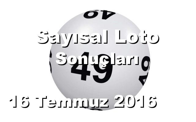 Sayısal Loto detay bilgiler 16/07/2016